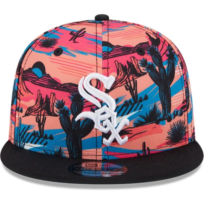 mehrfarbige-flache-snapback-kappe-9fifty-printed-spring-training-fan-pack-2025-der-chicago-white-sox-mlb-von-new-era