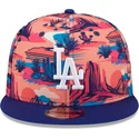 shapka-ploska-mnogocveten-snapbek-9fifty-printed-spring-training-fan-pack-2025-na-los-angeles-dodgers-mlb-ot-new-era