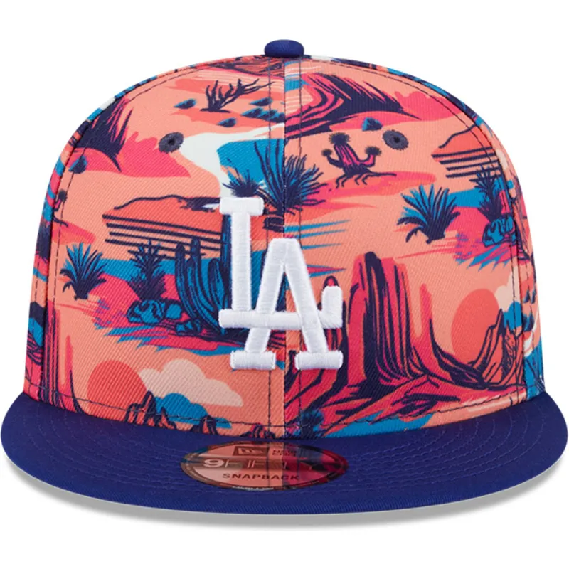 shapka-ploska-mnogocveten-snapbek-9fifty-printed-spring-training-fan-pack-2025-na-los-angeles-dodgers-mlb-ot-new-era
