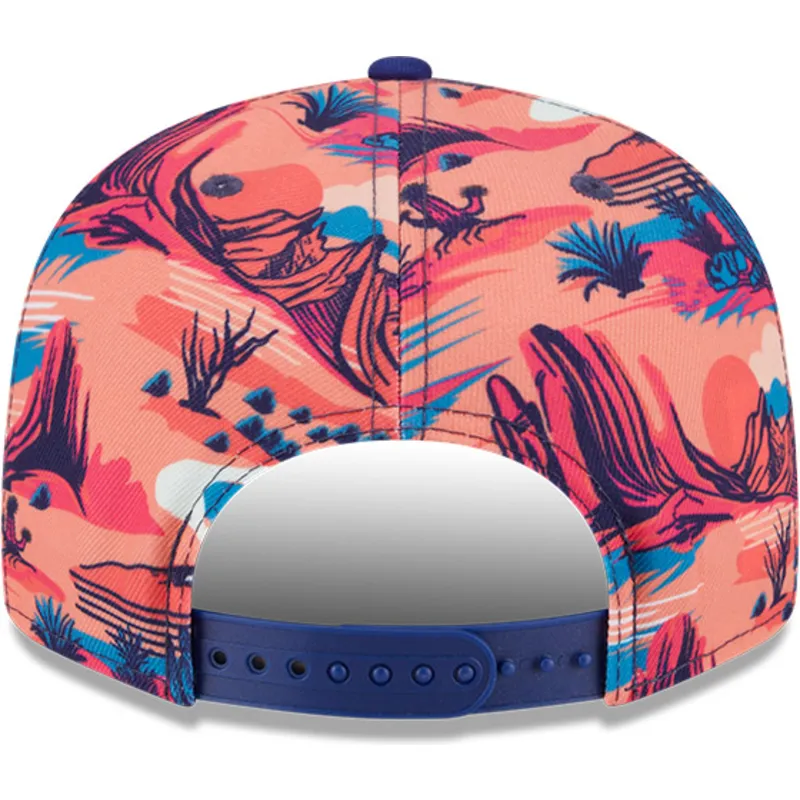 mehrfarbige-flache-snapback-kappe-9fifty-printed-spring-training-fan-pack-2025-der-los-angeles-dodgers-mlb-von-new-era