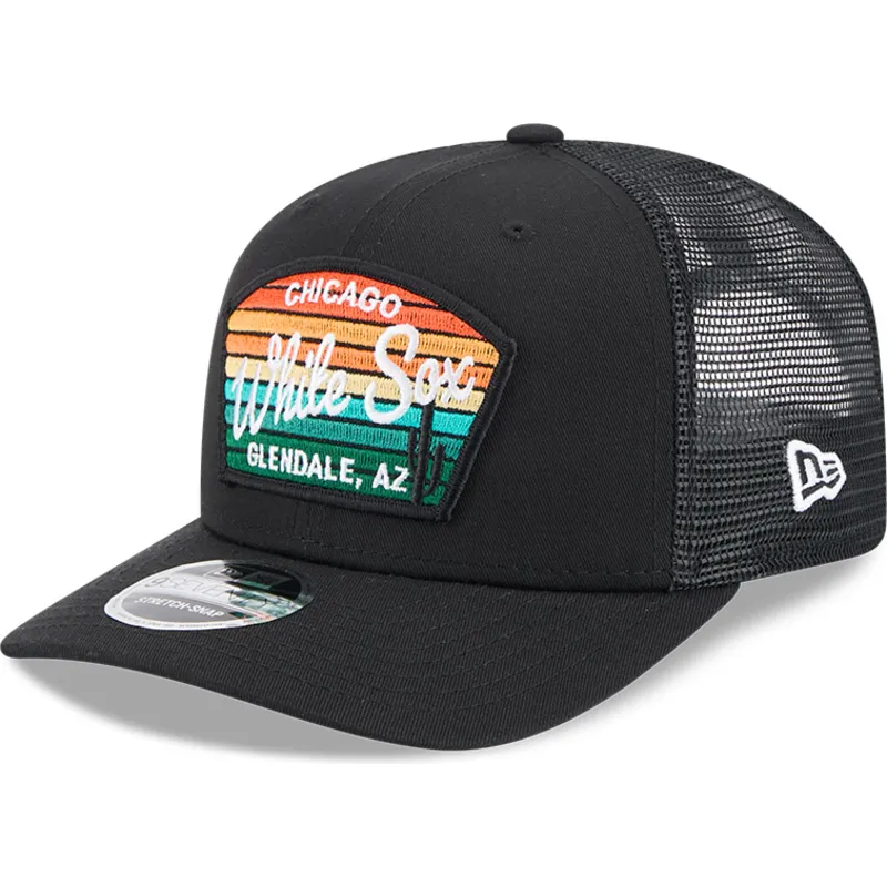 shapka-izvita-traker-cherna-snapbek-9seventy-stretch-snap-mesh-spring-training-fan-pack-2025-na-chicago-white-sox-mlb-ot-new-era