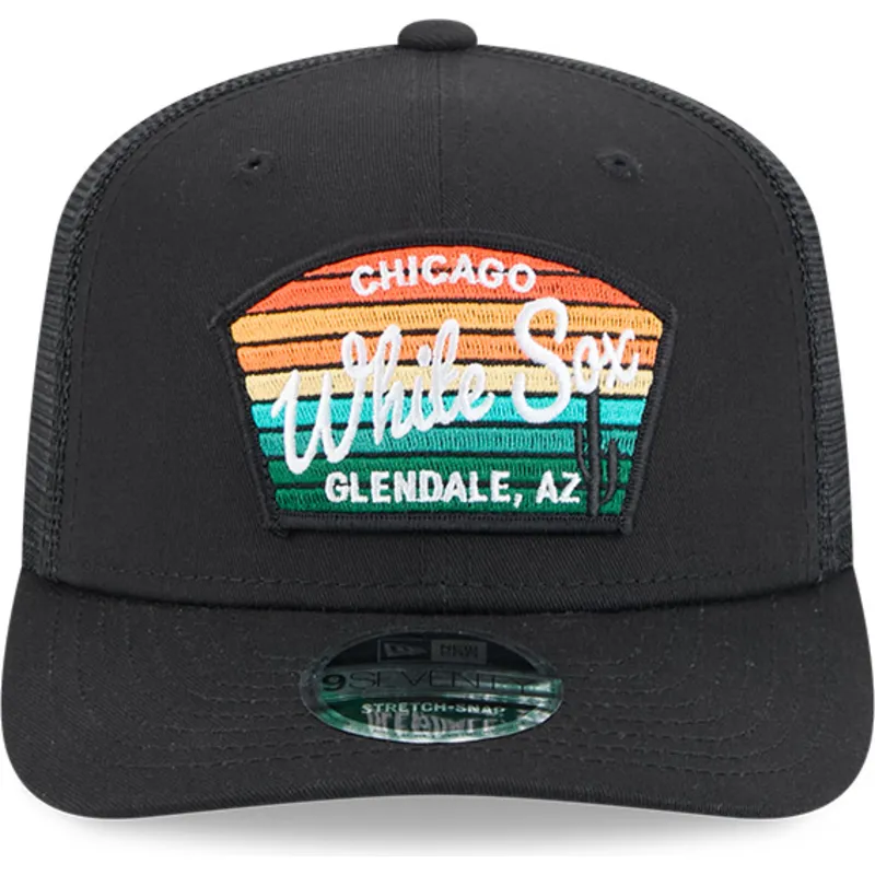 shapka-izvita-traker-cherna-snapbek-9seventy-stretch-snap-mesh-spring-training-fan-pack-2025-na-chicago-white-sox-mlb-ot-new-era