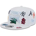 shapka-ploska-byala-snapbek-9fifty-scatter-spring-training-fan-pack-2025-na-mlb-ot-new-era