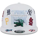 hvid-flad-snapback-kasket-9fifty-scatter-spring-training-fan-pack-2025-med-mlb-grapefruit-league-logo-fra-new-era