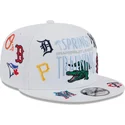 hvid-flad-snapback-kasket-9fifty-scatter-spring-training-fan-pack-2025-med-mlb-grapefruit-league-logo-fra-new-era