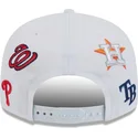 hvid-flad-snapback-kasket-9fifty-scatter-spring-training-fan-pack-2025-med-mlb-grapefruit-league-logo-fra-new-era