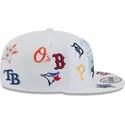 hvid-flad-snapback-kasket-9fifty-scatter-spring-training-fan-pack-2025-med-mlb-grapefruit-league-logo-fra-new-era
