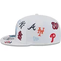 shapka-ploska-byala-snapbek-9fifty-scatter-spring-training-fan-pack-2025-na-mlb-ot-new-era