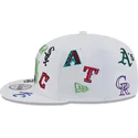 weisse-flache-snapback-kappe-9fifty-scatter-spring-training-fan-pack-2025-der-mlb-cactus-league-logo-von-new-era