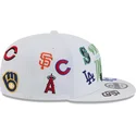 shapka-ploska-byala-snapbek-9fifty-scatter-spring-training-fan-pack-2025-na-mlb-ot-new-era