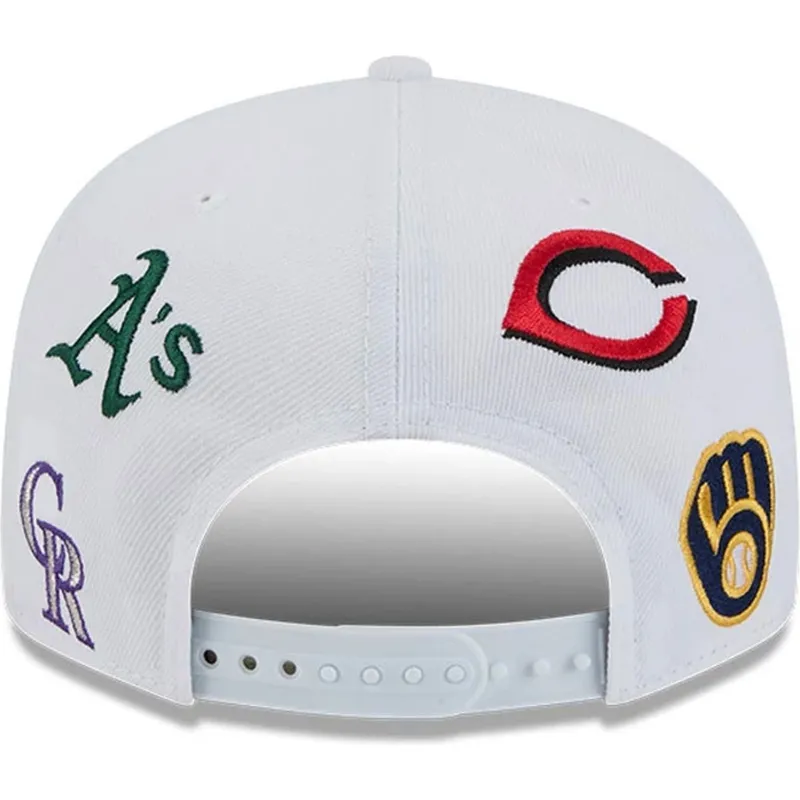 shapka-ploska-byala-snapbek-9fifty-scatter-spring-training-fan-pack-2025-na-mlb-ot-new-era