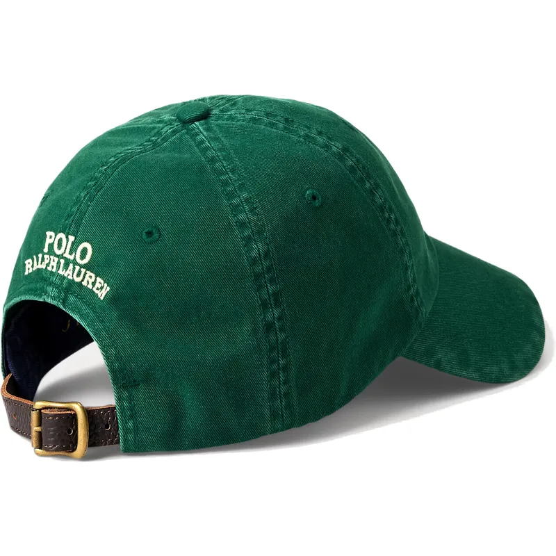 shapka-izvita-zelena-reguliruem-classic-sport-bear-ot-polo-ralph-lauren
