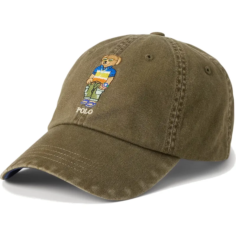 shapka-izvita-zelena-reguliruem-classic-sport-bear-ot-polo-ralph-lauren