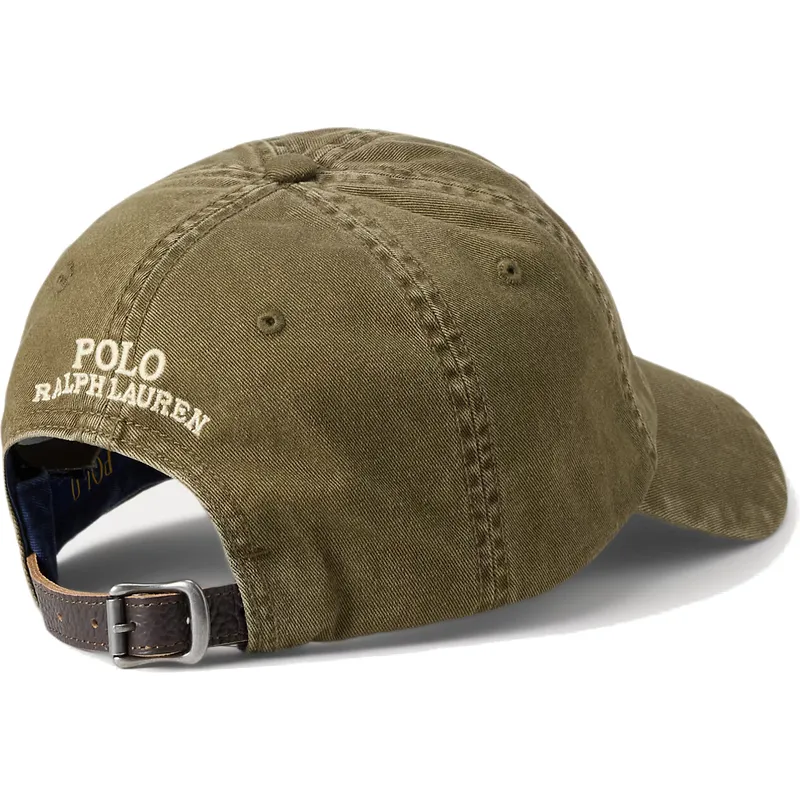 shapka-izvita-zelena-reguliruem-classic-sport-bear-ot-polo-ralph-lauren