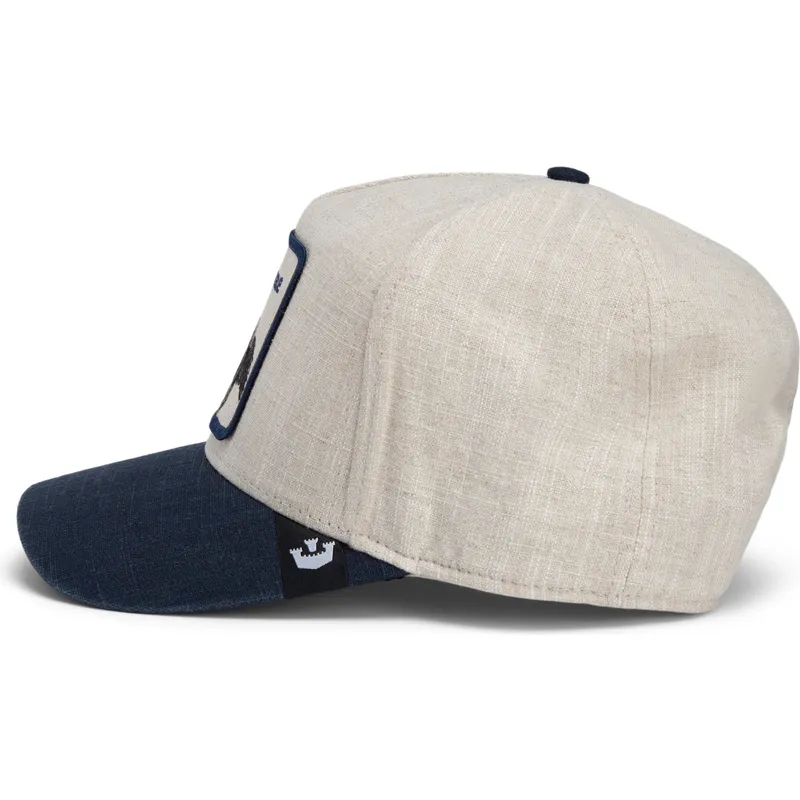 shapka-izvita-bezhov-snapback-na-gorra-curva-beige-y-azul-marino-snapback-caballo-rogue-thread-rebel-rugged-comfort-the-farm-the