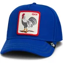 bla-buet-snapback-kasket-med-hane-cock-rooster-field-100-the-farm-fra-goorin-bros