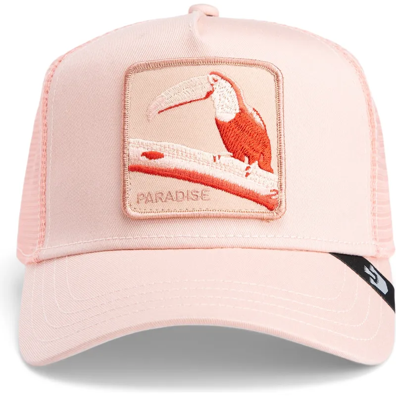 trucker-cap-rosa-tukan-paradise-toucan-mirage-chroma-wave-the-farm-von-goorin-bros