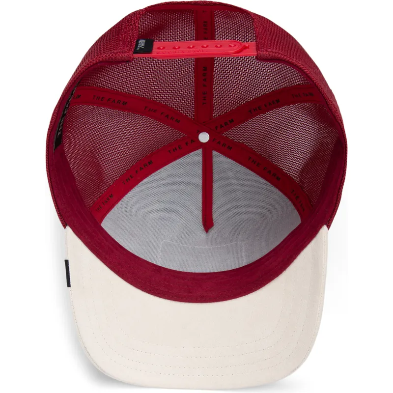 trucker-kappe-rot-stier-the-suede-bull-global-core-micro-suede-the-farm-von-goorin-bros