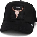 shapka-izvita-traker-cherna-snapbek-dead-the-suede-skull-global-core-micro-suede-the-farm-ot-goorin-bros