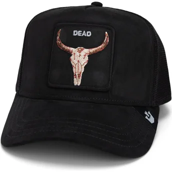 shapka-izvita-traker-cherna-snapbek-dead-the-suede-skull-global-core-micro-suede-the-farm-ot-goorin-bros