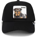 sort-trucker-kasket-med-rottweiler-hund-the-guard-dog-core-combo-the-farm-fra-goorin-bros