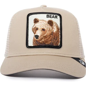 Casquette trucker beige ours The Bear Global Core The Farm Goorin Bros.