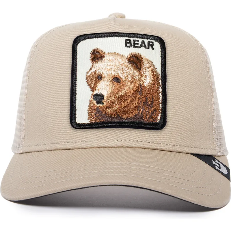 shapka-izvita-traker-bezhov-snapbek-the-bear-global-core-the-farm-ot-goorin-bros