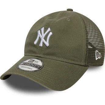 New Era MLB New York Yankees 9TWENTY Colour Pack grüne Trucker-Kappe