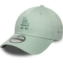 casquette-courbee-verte-claire-ajustable-avec-logo-vert-9forty-colour-pack-los-angeles-dodgers-mlb-new-era