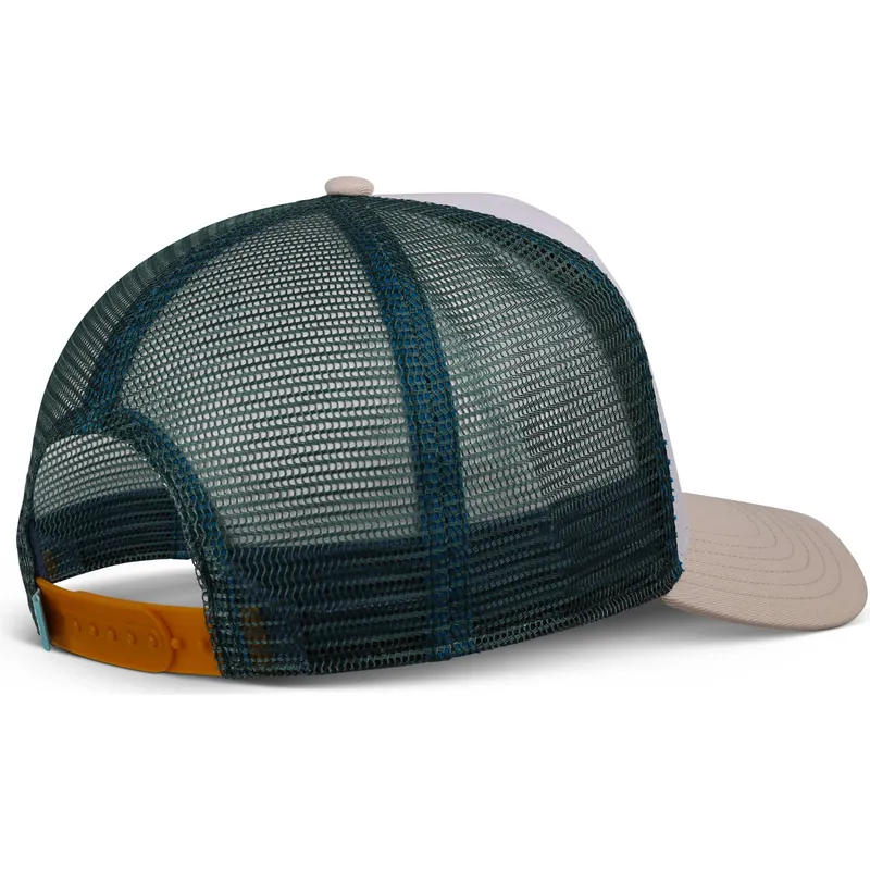 hvid-gron-og-beige-trucker-kasket-venus-bay-hft-fra-coastal