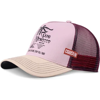 Trucker kasket pink og beige Club Morocco HFT fra Coastal