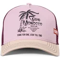 trucker-kasket-pink-og-beige-club-morocco-hft-fra-coastal