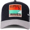 coastal-no-bad-days-hft-sort-og-gra-trucker-kasket