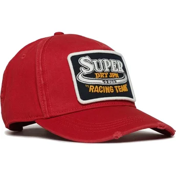 Superdry Graphic Red justerbar rød buet kasket