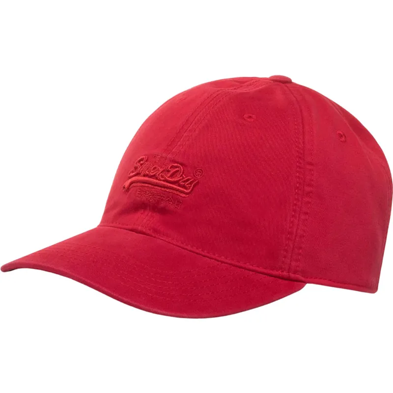 rote-verstellbare-curved-cap-vintage-embroidery-optic-pitch-von-superdry