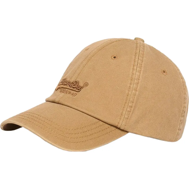 verstellbare-braune-vintage-stickerei-kappe-light-sand-von-superdry