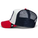 shapka-izvita-shapka-traker-mnogocveten-snapbek-goorin-bros-cock-team-rooster-original-recipe-team-pride-the-farm-white-navy-blu