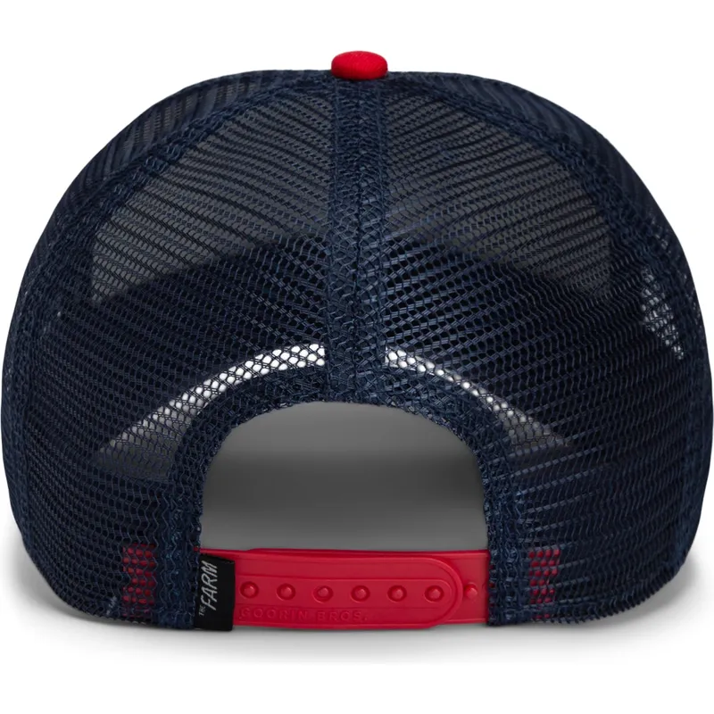 shapka-izvita-shapka-traker-mnogocveten-snapbek-goorin-bros-cock-team-rooster-original-recipe-team-pride-the-farm-white-navy-blu
