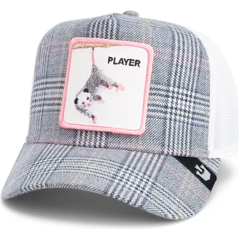 shapka-izvita-traker-tmnosin-snapbek-goorin-bros-player-possum-luxury-moon-the-farm-navy-blue-and-white-hat-the-farm-goorin-bros