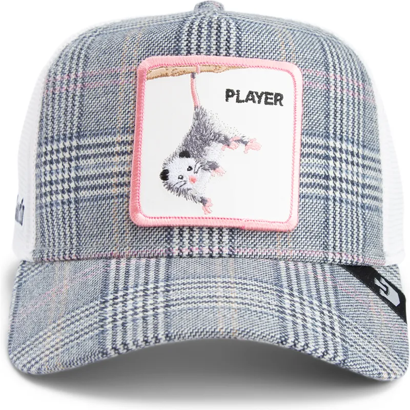shapka-izvita-traker-tmnosin-snapbek-goorin-bros-player-possum-luxury-moon-the-farm-navy-blue-and-white-hat-the-farm-goorin-bros