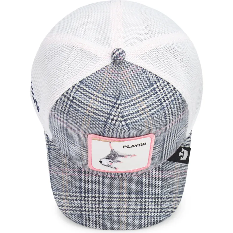 shapka-izvita-traker-tmnosin-snapbek-goorin-bros-player-possum-luxury-moon-the-farm-navy-blue-and-white-hat-the-farm-goorin-bros