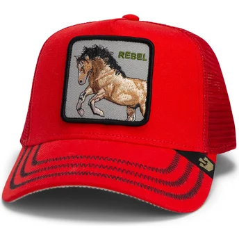 Шапка извита тракер червена снапбек Goorin Bros. Horse Rebel The Wild West Core Canvas The Farm Red Hat The Farm от Goorin Bros.