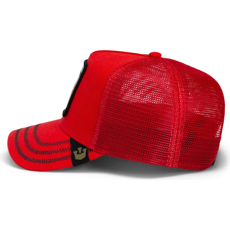 shapka-izvita-chervena-snapbek-goorin-bros-horse-rebel-the-wild-west-core-canvas-the-farm-red-hat-the-farm-ot-goorin-bros