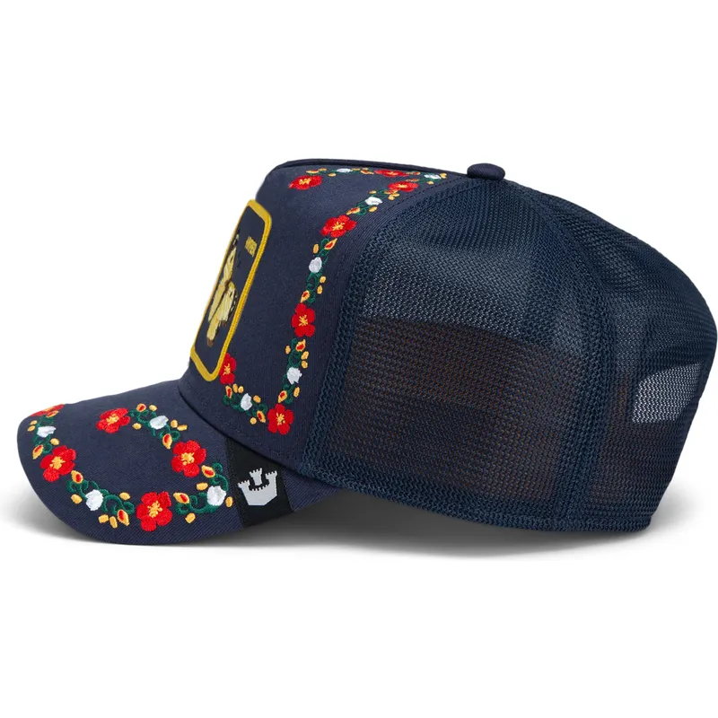 shapka-izvita-shapka-traker-tmnosin-snapbek-goorin-bros-butterfly-hyper-active-flora-fauna-the-farm-navy-blue-hat-the-farm-ot-go