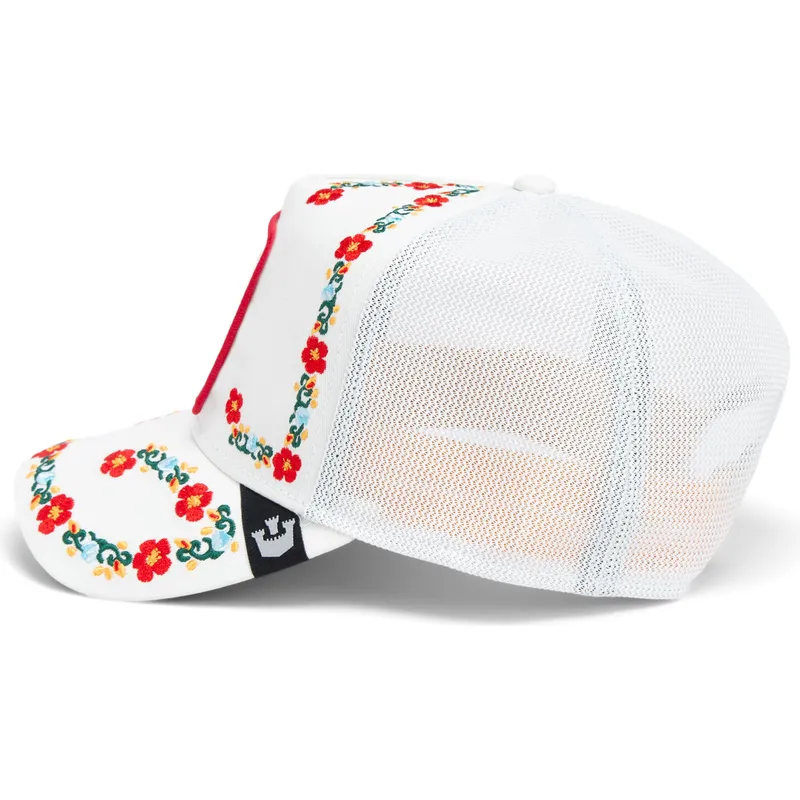 shapka-izvita-byala-snapbek-goorin-bros-hummingbird-sucker-necessary-nectar-flora-fauna-the-farm-white-hat-the-farm-ot-goorin-br