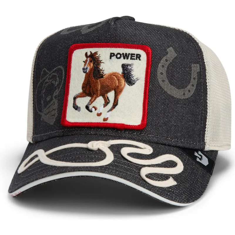 shapka-izvita-tmnosin-snapbek-goorin-bros-power-full-throttle-horse-play-the-farm-navy-blue-hat-the-farm-ot-goorin-bros