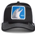 shapka-izvita-traker-cherna-snapbek-goorin-bros-dolphin-rizz-rizzky-bizznizz-great-escape-the-farm-black-and-white-hat-the-farm-