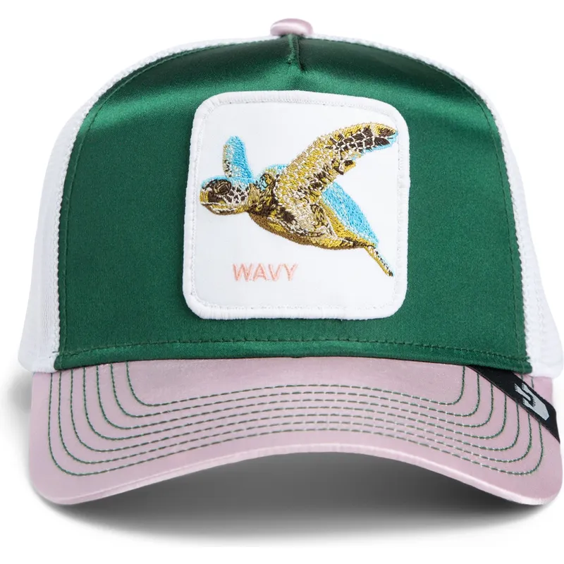 shapka-izvita-traker-mnogocveten-snapbek-goorin-bros-turtle-wavy-allablur-great-escape-the-farm-green-white-and-pink-hat-the-far