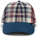 shapka-izvita-tmnosin-snapbek-goorin-bros-curved-brim-raised-in-a-barn-papa-cap-madras-the-farm-navy-blue-and-red-cap-the-farm-o