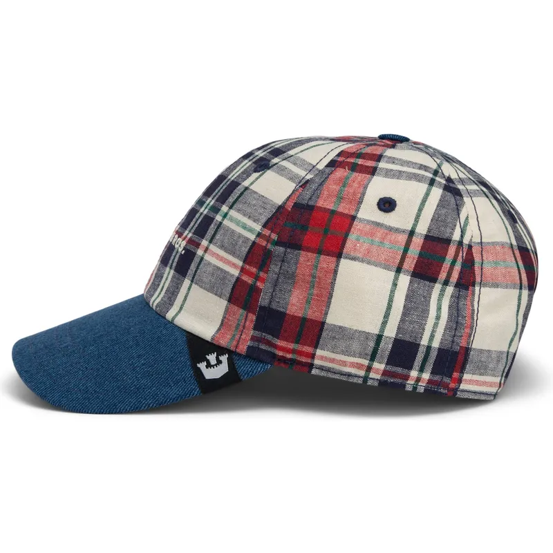 shapka-izvita-tmnosin-snapbek-goorin-bros-curved-brim-raised-in-a-barn-papa-cap-madras-the-farm-navy-blue-and-red-cap-the-farm-o shapka-izvita-tmnosin-snapbek-goorin-bros-curved-brim-raised-in-a-barn-papa-cap-madras-the-farm-navy-blue-and-red-cap-the-farm-o